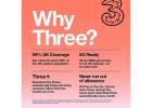 Buy Three UK Pay As You Go SIM Card for Tourists