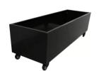 Black Metal Planter Medium + Wheels