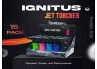 Ignitus Jet Torches – 15 Pack | High-Temp Flame Lighters