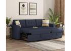 Space-Saving Wooden Sofa Cum Bed for Stylish Homes