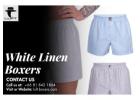 Experience Pure Comfort with White Linen Boxers