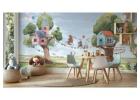 Forest Animals Removable Wallpaper for Kids Bedrooms