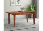 Tim Extendable 4 Seater Dining Table in Warm Honey Finish