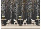 Elegant Touch: Golden Leaves Wallpaper for Modern Spaces