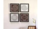 Tribal Elegance: Tarpa Dance Warli Artwork - Set of 4 Wall Frames