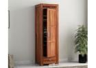 Adolph 1-Door Honey Finish Wardrobe Almirah