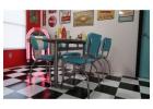 Buy our highly resilient 1950’s diner table and chairs in distinct colors and styles