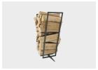 Sturdy Alfred Riess Steel Log Rack for Outdoor Firewood Storage