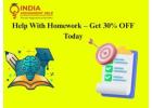 Help With Homework – Get 30% OFF Today