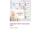 Birthday Party Welcome Board for Fun, Stylish Events