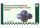 Business-Focused Stablecoin Development for Modern Crypto Markets