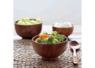 Wooden Bowl Set for Salad, Fruits & Serving Purpose