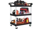 Heavy Duty 3-Tier Food Service Trolley Cart for Catering & Storage
